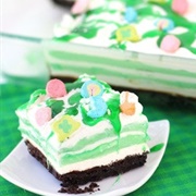 Shamrock Shake Cheesecake Bars