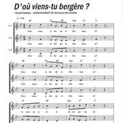 D&#39;Où Viens-Tu, Bergère?