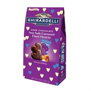 Ghirardelli Dark Chocolate Sea Salt Caramel Duet Hearts