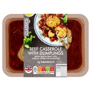 Classic Beef Casserole With Dumplings