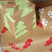 Make Wrapping Paper With Stamps