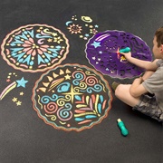 Stencil Chalk Art