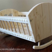 Doll Cradle Wooden