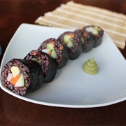 Black Rice, Katsu, Avocado Roll