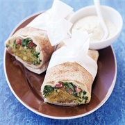 Egg and Lentil Wrap