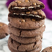 Cheesecake Stuffed Double Chocolate Cookies