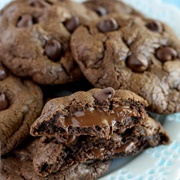 Nutella Stuffed Chocolate Cookie