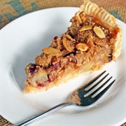 Cran Apple Pie With Almond Topping