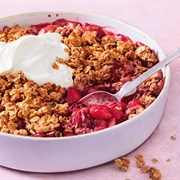 Pear and Raspberry Crumble