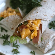 Egg and Peach Wrap