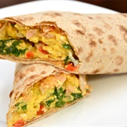 Egg and Red Onion Wrap