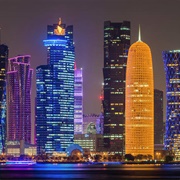 City Lights, Corniche Night Walk, Doha, Qatar