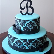 Blue and Black Cake