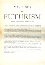 Manifesto of Futurism (Filippo Marinetti)