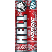 Hell's Ice Cool Frozen Red Orange and Arctic Pear energy drinks