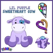Lil Purple Sweetheart Cow