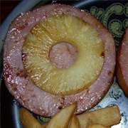 Ham Steaks and Pineapple