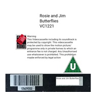 Rosie and Jim Butterflies 1993 Tape Label