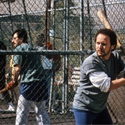 Taken Swings in a Batting Cage