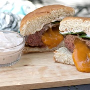 Alabama White Barbecue Sauce Cheeseburger