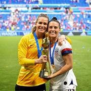 Ashlyn Harris and Ali Krieger