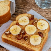 Peanut Butter, Date, Honey &amp; Banana Sandwich