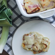 Gratin of Leeks With Ham