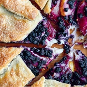 Pear Blueberry Cheesecake Galette