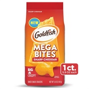 Goldfish Mega Bites Sharp Cheddar