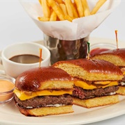 French Dip Cheeseburger