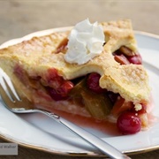 Rhubarb and Red Gooseberry Pie