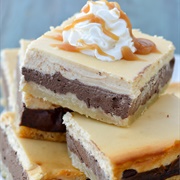 Keto Salted Caramel Mocha Cheesecake Bars