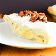 Butterscotch Banana Pudding Pie With Toffee Walnuts