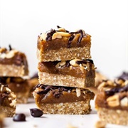 Vegan Peanut Butter Snickers Bars