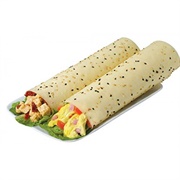 Egg and Pea Wrap