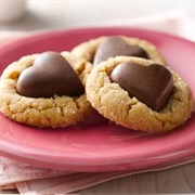 Chocolate Hearts Peanut Butter Cookies