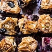 Blackberry Ruffled Milk Pie