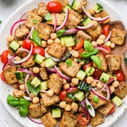 Chickpea Panzanella Salad