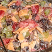 Strawberry Grape Date Salad Walnuts Vegan Cheese