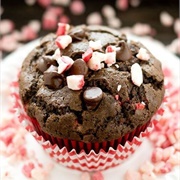 Peppermint Mocha Double Chocolate Muffin