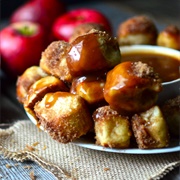 Apple Cinnamon Pretzel Bites With Caramel Dipping Sauce