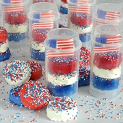 Patriotic Rice Krispy Poppers