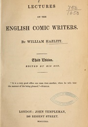 Lectures on the English Comic Writers (William Hazlitt)