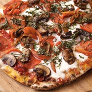 Mushroom and Pepperoni Pizza