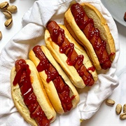 Turkey Hotdog With Ketchup