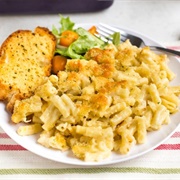 Pasta With Garlic Bread, and Cheese