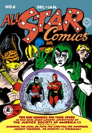 All-Star Comics (1940); #8 (Dec. 1941) - Justice Society - Two New Members Win Their Spurs (DC Comics)