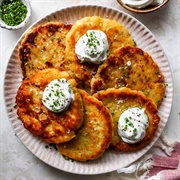 Potato Pancakes With Sour Cream