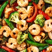 Ginger Garlic Shrimp Stir Fry