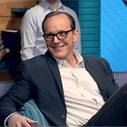 17. Clark Gregg Wears a Navy Blazer &amp; White Collared Shirt